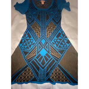 Flying Tomato Vibrant Print Sweater Dress - Women's Size S‎ - Fit & Flair